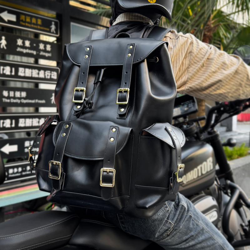 Leather Backpack Vintage - Yeni Gelenler Deri Sırt Çantası Lüks