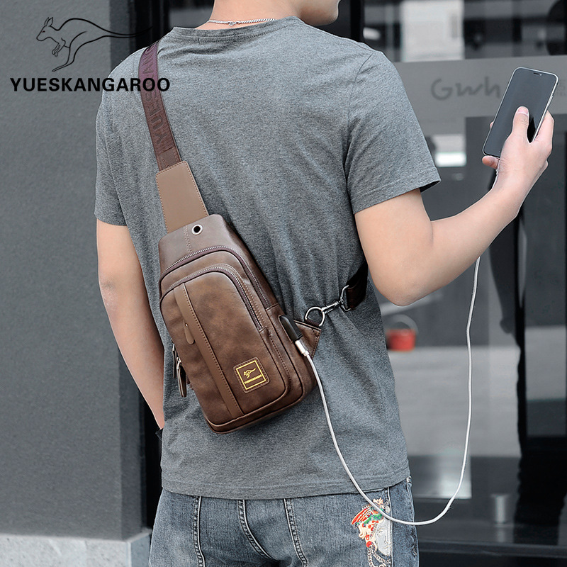 Mini Backpack Purse - Erkekler İçin Taşınabilir Göğüs Çantası, Moda