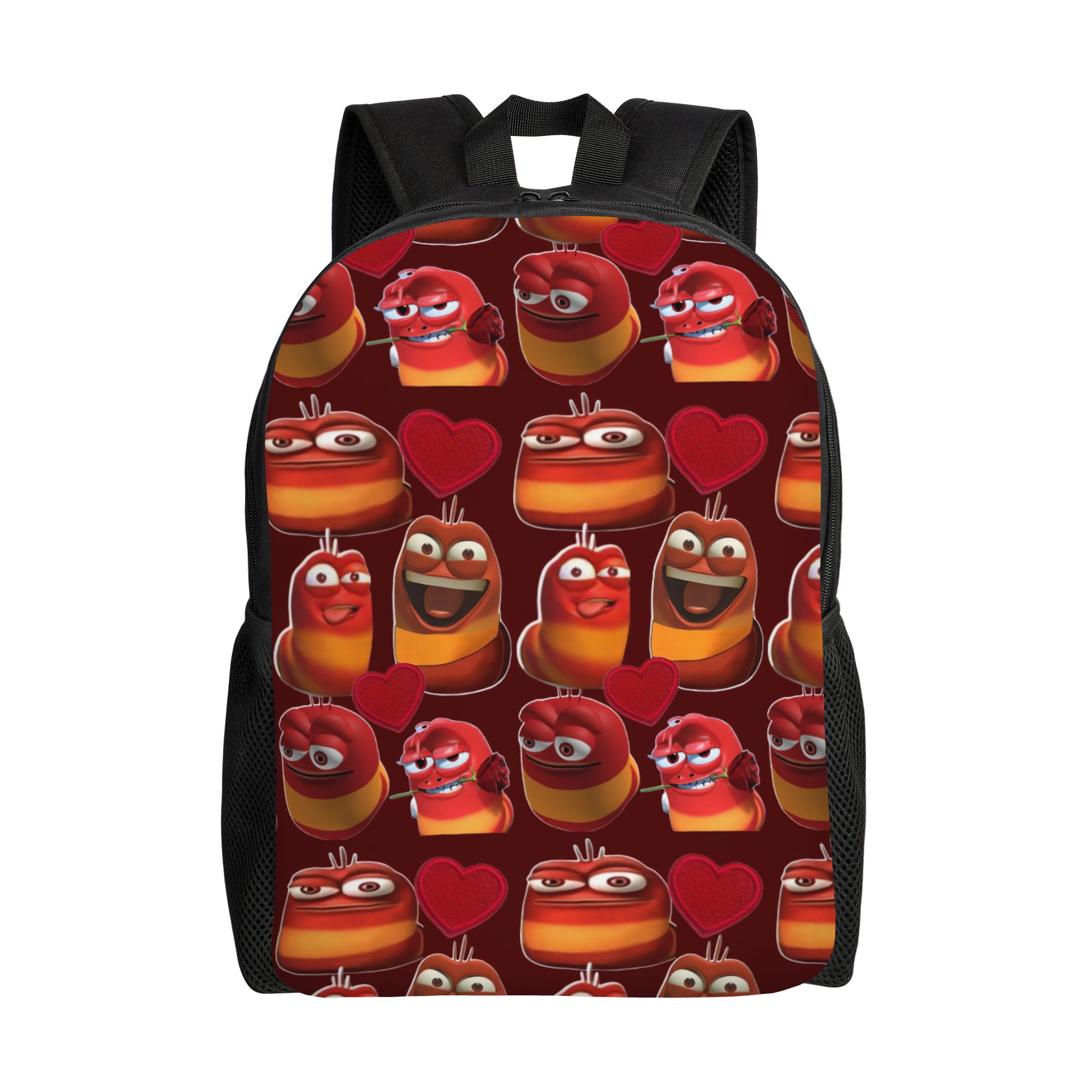 School Backpack Teen - Larva Sarı Larva Kırmızı Sırt Çantası