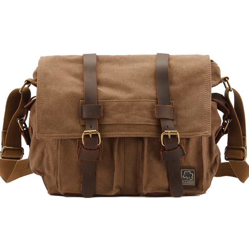 Leather Backpack Vintage - Erkek Kadın Rahat Vintage Kanvas Deri
