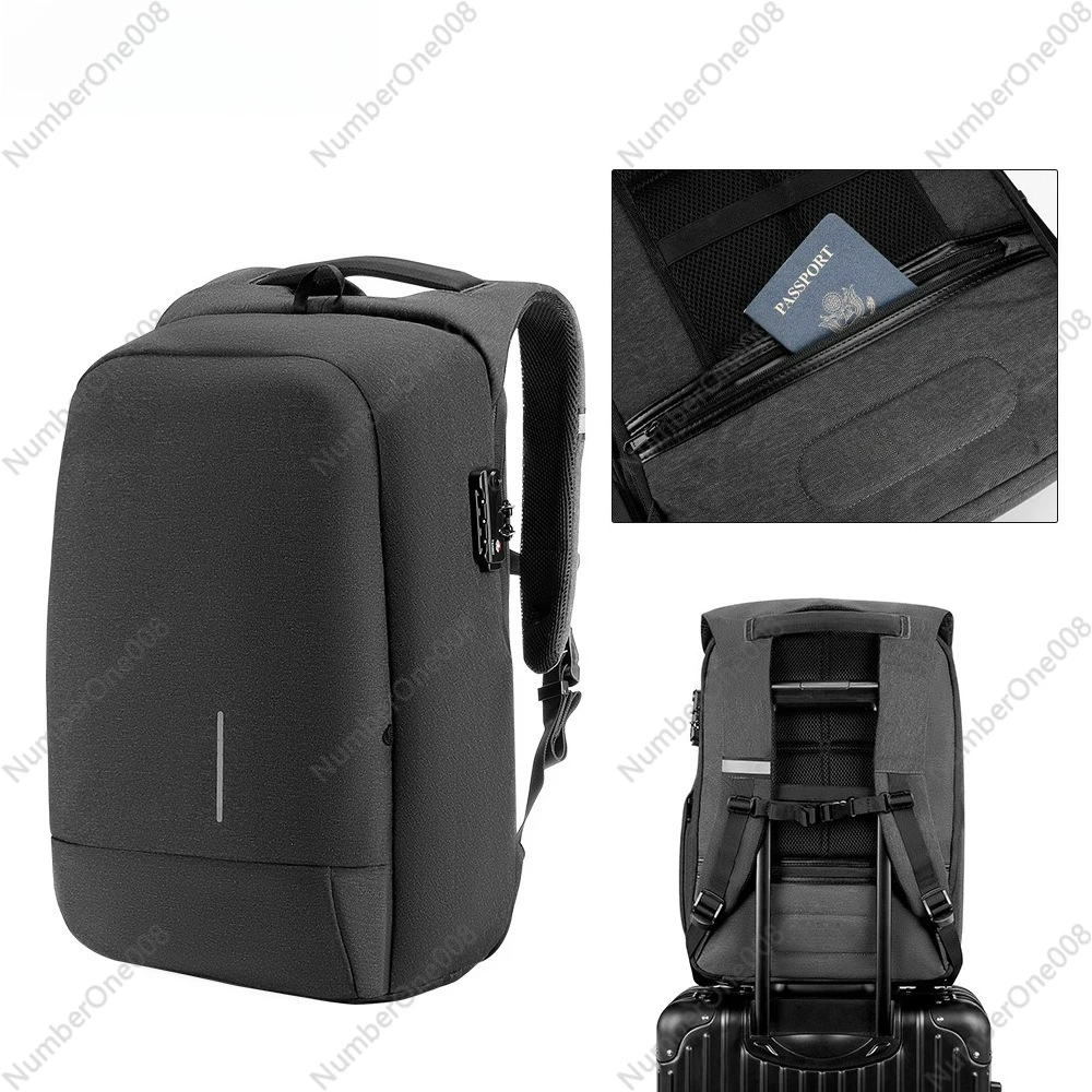 Laptop Backpack 15.6 - Erkek Yansıtıcı Laptop Sırt Çantası, USB