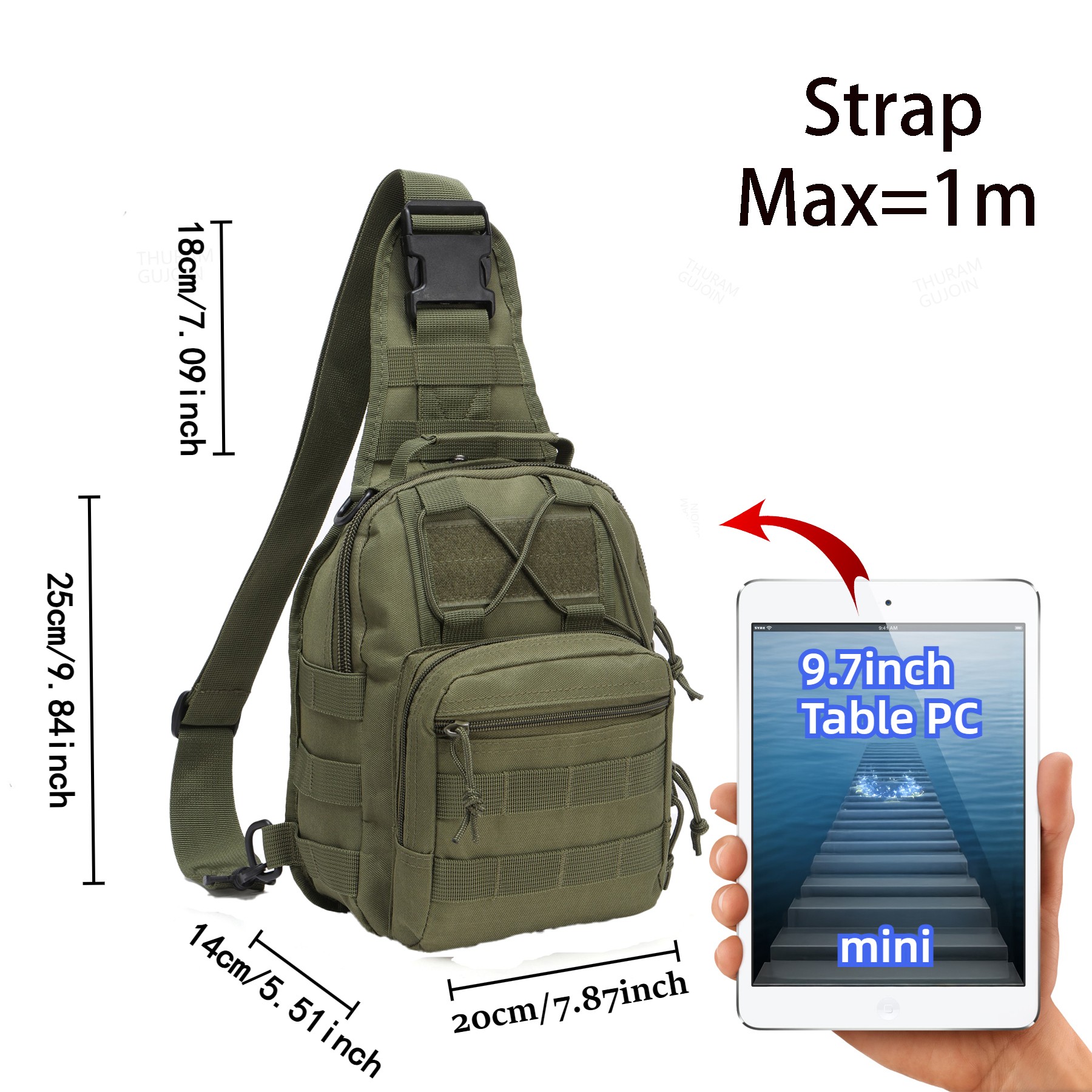THURAM Açık Taktik Çanta Sırt  - Canvas Backpack Casual incelemesi ve fiyatı