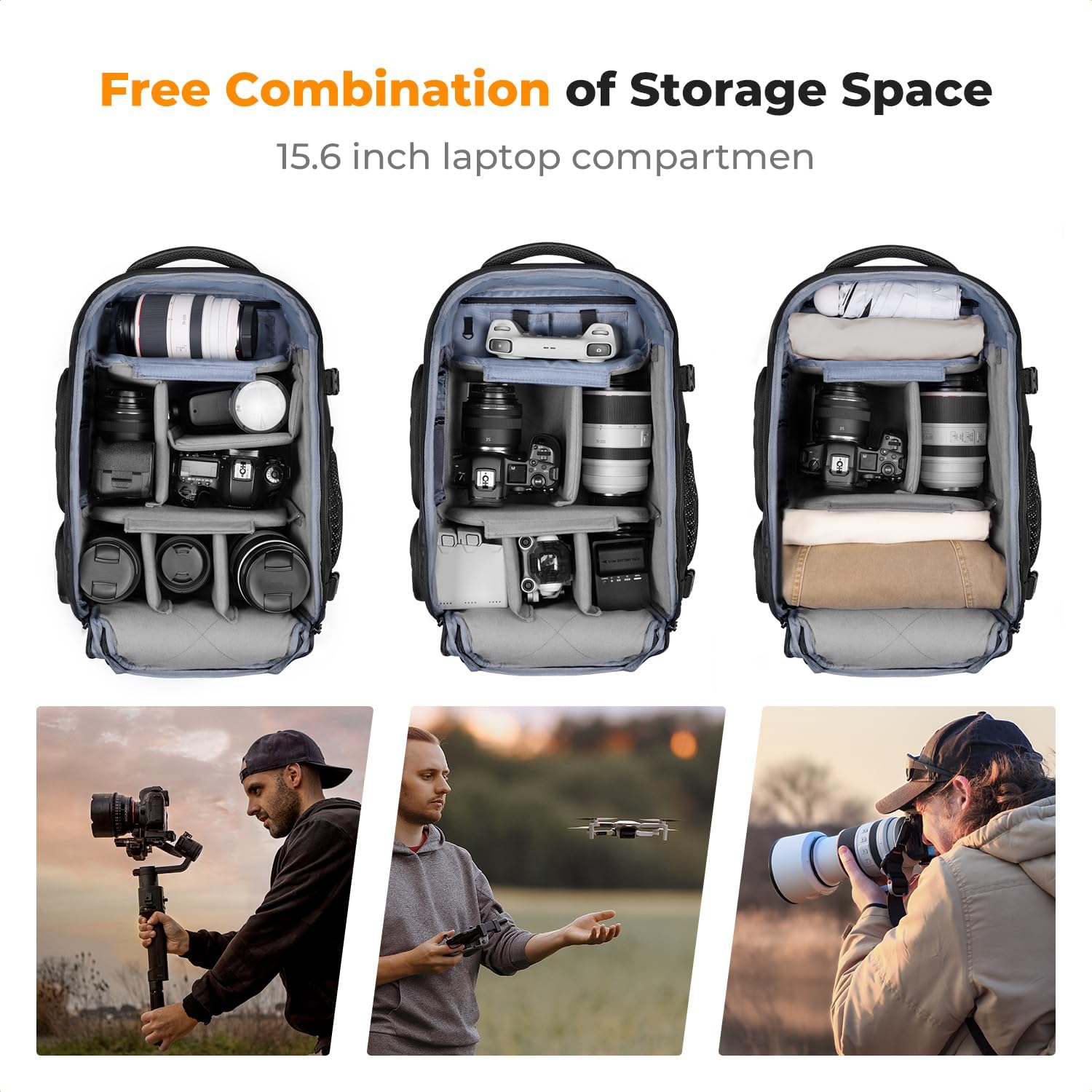 K&F CONCEPT Kamera Sırt Çantas - Laptop Backpack 15.6 incelemesi ve fiyatı