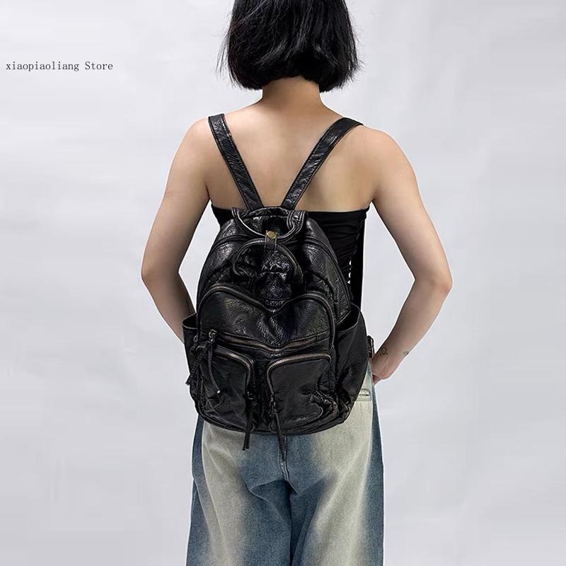 Lüks Yumuşak Yıkanmış PU Deri  - Leather Backpack Vintage incelemesi ve fiyatı
