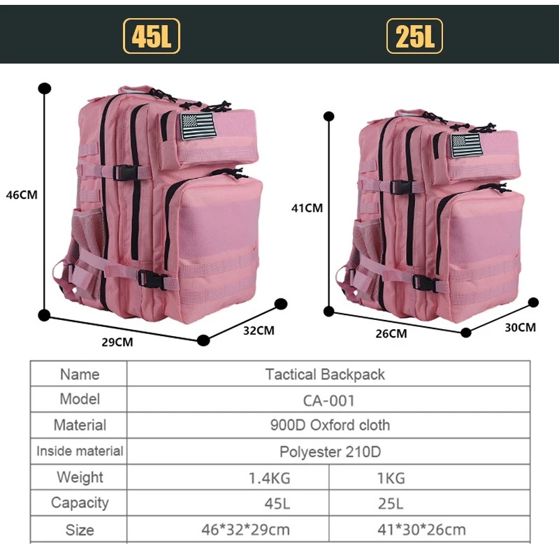 25L/45L 3 P Taktik Sırt Çantas - Rucksack Military Style incelemesi ve fiyatı